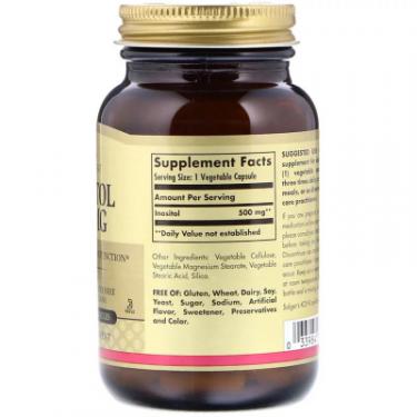 Витамин Solgar Інозітол (В8), Inositol, 500 мг, 100 вегетаріансь Фото 1