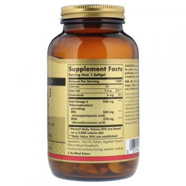 Жирные кислоты Solgar Рыбий Жир, Омега 3 (Omega-3 EPA, DHA), 950 мг, Тро Фото 1
