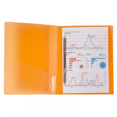 Папка-скоросшиватель Axent A4 700 мкм Прозрачная оранжевая Фото 1