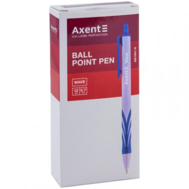 Ручка шариковая Axent Wave автоматическая Синяя 0.5 мм Фото 1