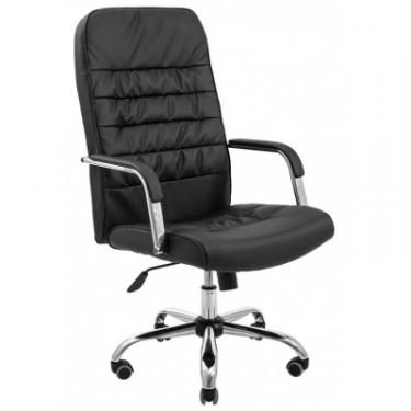 Офисное кресло Richman Лион хром к/з чорний Фото 1