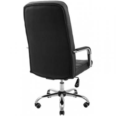 Офисное кресло Richman Лион хром к/з чорний Фото 2