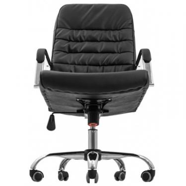 Офисное кресло Richman Лион хром к/з чорний Фото 3