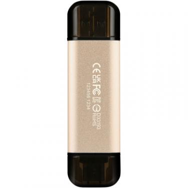 USB флеш накопитель Transcend 256GB JetFlash 930 Gold-Black USB 3.2/Type-C Фото 1
