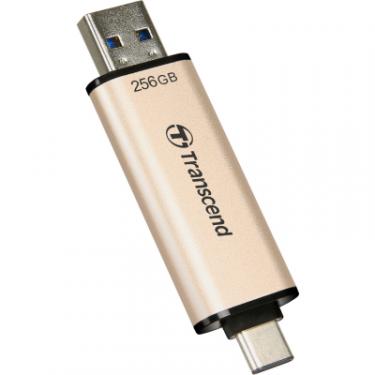 USB флеш накопитель Transcend 256GB JetFlash 930 Gold-Black USB 3.2/Type-C Фото 3