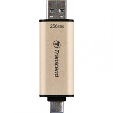 USB флеш накопитель Transcend 256GB JetFlash 930 Gold-Black USB 3.2/Type-C Фото 4