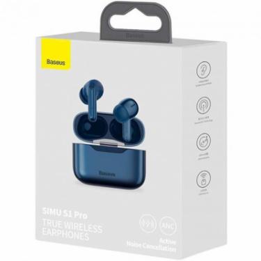 Наушники Baseus SIMU ANC True Wireles Earphones S1 Pro Blue Фото 7