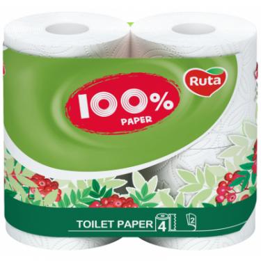 Туалетная бумага Ruta 100% Paper 2 слоя 4 рулона Фото