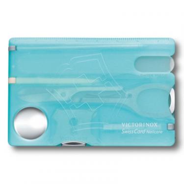Нож Victorinox SwissCard NailCare Transparent Blue Фото 3