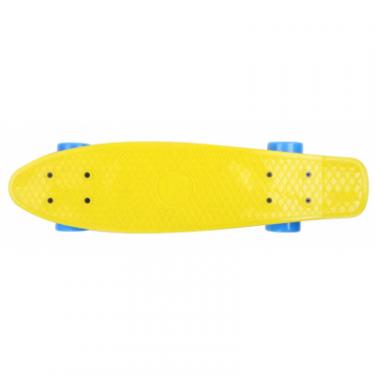 Скейтборд детский GO Travel жовта, блакитні колеса 56 cм Фото 1
