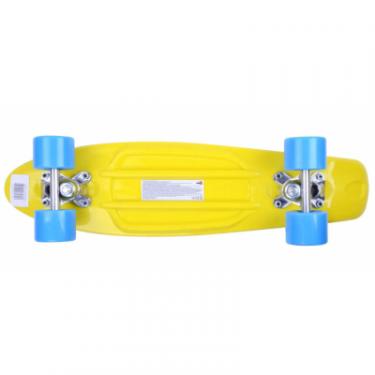 Скейтборд детский GO Travel жовта, блакитні колеса 56 cм Фото 2