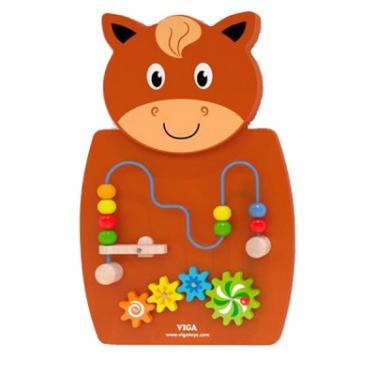 Развивающая игрушка Viga Toys Бізіборд Конячка з лабіринтом Фото
