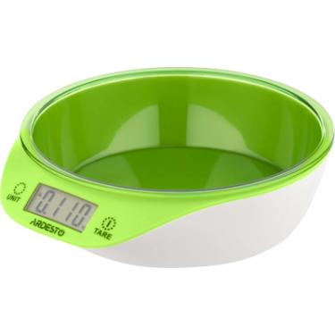 Весы кухонные Ardesto SCK-900BGR макс. вага 5 кг/білий+зелений Фото