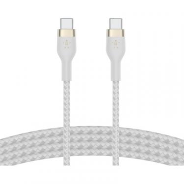 Дата кабель Belkin USB-C to USB-C 1.0m BRAIDED SILICONE white Фото