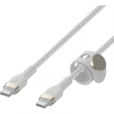 Дата кабель Belkin USB-C to USB-C 1.0m BRAIDED SILICONE white Фото 2