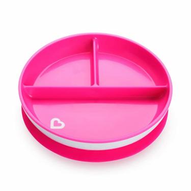 Набор детской посуды Munchkin тарілка секційна на присосці рожева Фото 1