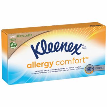 Салфетки косметические Kleenex Allergy Comfort 3 шари в коробці 56 шт. Фото 1