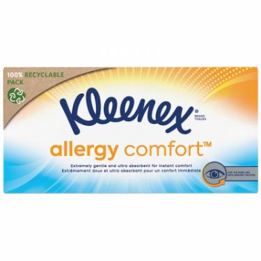 Салфетки косметические Kleenex Allergy Comfort 3 шари в коробці 56 шт. Фото 2