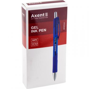 Ручка гелевая Axent автоматична Safe, синя Фото 1