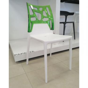 Кухонный стул PAPATYA ego-rock, сидіння біле, верх прозоро-чистий Фото 1