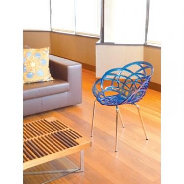 Кухонный стул PAPATYA flora ml сидіння прозоро-димчате, колір 38, хромов Фото 3