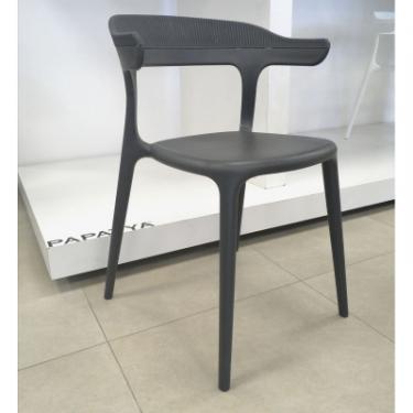 Кухонный стул PAPATYA luna stripe, сидіння антрацит, верх антрацит Фото 1