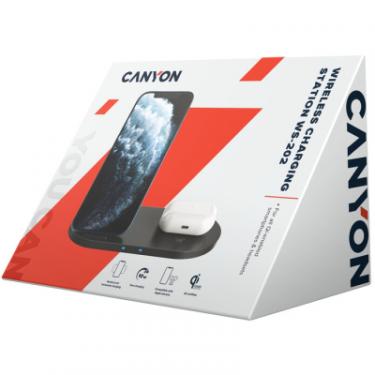 Зарядное устройство Canyon 2in1 Wireless 10W/7.5W/5W Type-C 1.2 m Фото 3