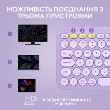 Клавиатура Logitech K380 Multi-Device Bluetooth UA Lavender Lemonade Фото 6