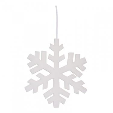 Украшение декоративное Novogod`ko сніжинка біла, поліестер, 40 cм Фото