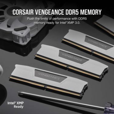 Модуль памяти для компьютера Corsair DDR5 32GB (2x16GB) 5200 MHzVengeance White Фото 4
