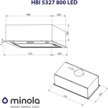 Вытяжка кухонная Minola HBI 5327 BL 800 LED Фото 9