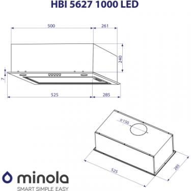 Вытяжка кухонная Minola HBI 5627 BL 1000 LED Фото 9
