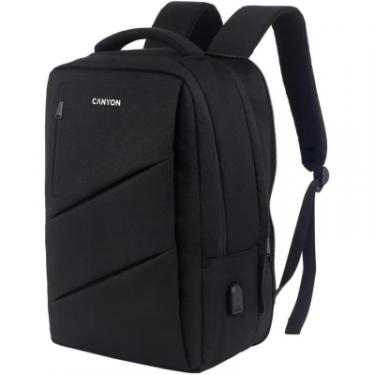 Рюкзак для ноутбука Canyon 15.6" BPE-5 Urban, USB, 12-18L, Black Фото 1