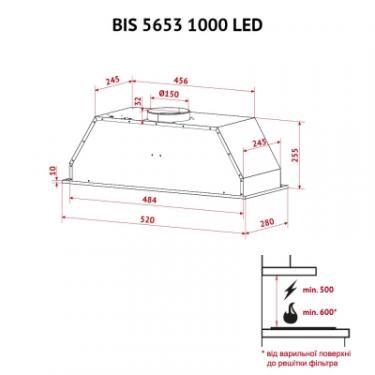 Вытяжка кухонная Perfelli BIS 5653 I 1000 LED Фото 11