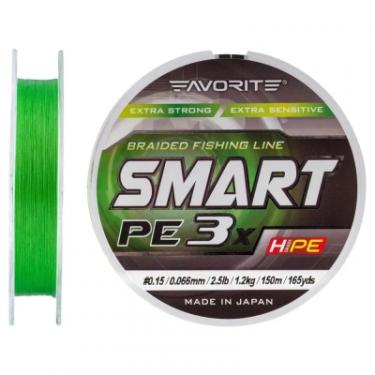 Шнур Favorite Smart PE 3x 150м 0.15/0.066mm 2.5lb/1.2kg Light Gr Фото 1