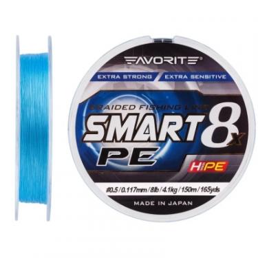Шнур Favorite Smart PE 8x 150м 0.5/0.117mm 8lb/4.1kg Sky Blue Фото 1