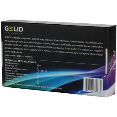 Радиатор охлаждения Gelid Solutions GLINT ARGB M.2 2280 SSD Фото 6