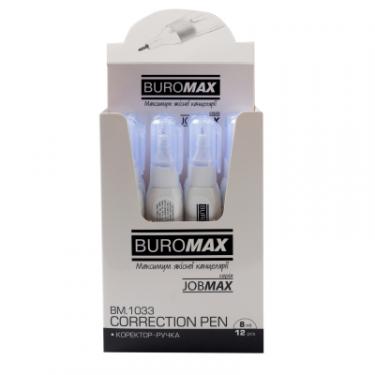 Корректор Buromax ручка 8 мл Jobmax, спиртова основа, металевий нако Фото 2