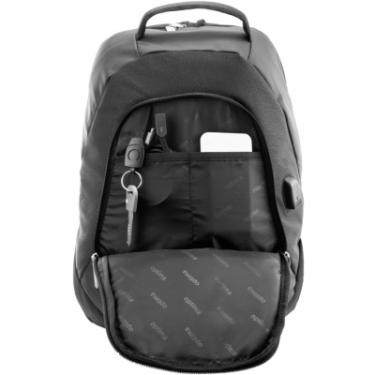 Рюкзак школьный Optima 17.5" USB Techno унісекс 0.7 кг 16-25 л Чорний Фото 1