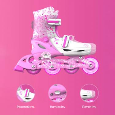 Роликовые коньки Neon Inline Pink розмір 30-33 Фото 5