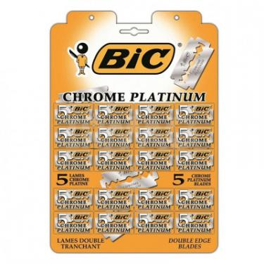 Сменные кассеты Bic Chrome Platinum класичні леза 100 шт. Фото