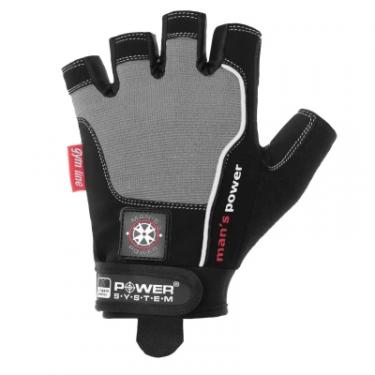 Перчатки для фитнеса Power System Mans Power PS-2580 Black/Grey XL Фото 2