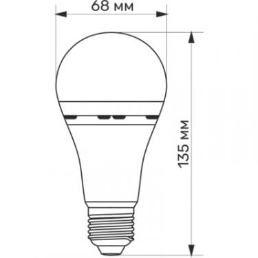 Лампочка TITANUM LED акумуляторна A68 10W E27 4000K 220V Фото 2