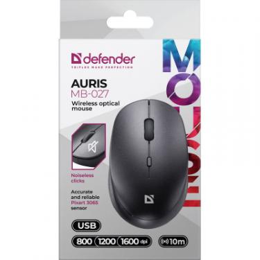 Мышка Defender Auris MB-027 Silent Wireless Black Фото 5