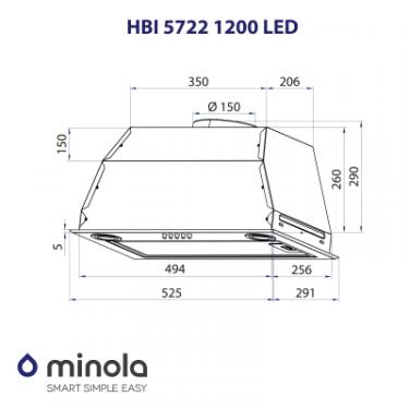 Вытяжка кухонная Minola HBI 5722 WH 1200 LED Фото 9