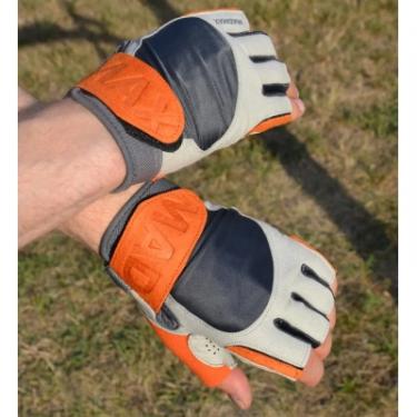 Перчатки для фитнеса MadMax MFG-850 Crazy Grey/Orange S Фото 7
