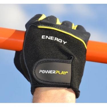 Перчатки для фитнеса PowerPlay 9058 Energy чорно-жовті S Фото 9