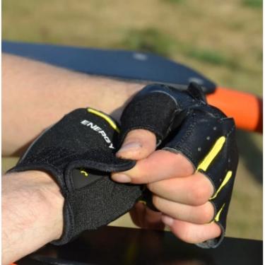 Перчатки для фитнеса PowerPlay 9058 Energy чорно-жовті S Фото 8