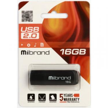 USB флеш накопитель Mibrand 16GB Mink Black USB 2.0 Фото 1