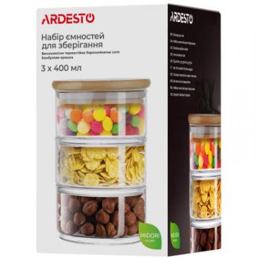 Емкость для сыпучих продуктов Ardesto Midori 3 х 400 мл Фото 3